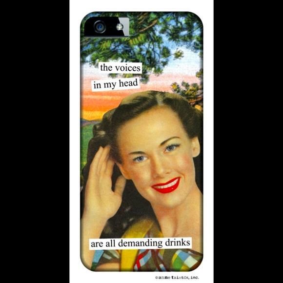 Ann Taintor "the voices in my head are all demanding drinks" iPhone 5/5s Case - Picture 2 of 12